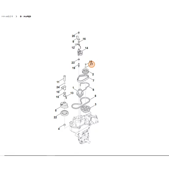 STIHL Glebogryzarka MH445.0 Podkładka 6,4 9307 021 0140